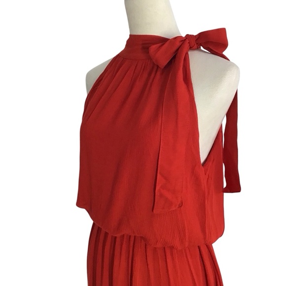 Cleobella Red Lolita Mini Dress Peekaboo Back Slit Keyhole Ethically Mad… - Picture 7 of 16
